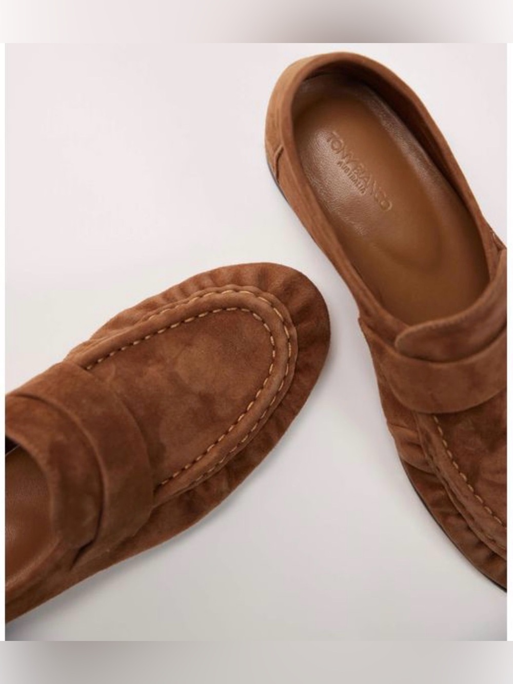 Tony Bianco GATSBY BROWN SUEDE LOAFER SLIP ON SHOES 7.5 NEW - Picture 8 of 10